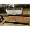 Image 1 : 12 BOXES OF TINTED GLASS BOTTLES, 4 BOXES OF OIL & VINEGAR DISPENSERS & BOX OF CAPS