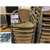 Image 1 : 5 CHROME / PLASTIC RATTAN STACKING ARM CHAIRS