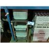Image 1 : STAINLESS STEEL 3 TIER MOBILE CART WITH PLASTIC TRAYS