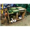 Image 2 : 36"X96"X31.5" WOODEN MOBILE WORK BENCH & 24"X44"X35" WOODEN MOBILE TOOL STAND