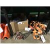 Image 1 : BOX OF ASSORTED SAFETY GEAR, HARNESSES & 2 MILLER SCORPION RETRACTABLE HARNESS