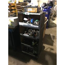 4 TIER PART & CLAMP RACK WITH CONTENTS