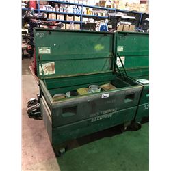 GREENLEE 2448/23273 24"X48"X24" 16.0 CU FT JOB SITE STORAGE BOX WITH CONTENTS