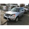 Image 1 : 2002 HONDA CR-V, GREY, 4DRSW, GAS, AUTOMATIC, VIN#JHLRD78972C819289, 183,489KMS,
