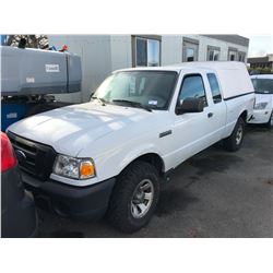 2008 FORD RANGER, PICK UP, WHITE, GAS, AUTOMATIC, VIN#1FTZR45E48PA00739, 186,036KMS, RD,CD,4W,AC,