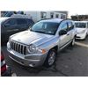 Image 1 : 2007 JEEP COMPASS, GREY, 4DRSW, GAS, AUTOMATIC, VIN#1J8FF47W87D423897, 223,855KMS,