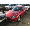 Image 1 : 2005 MAZDA RX-8, RED, 2DRCP, GAS, MANUAL, ROTARY ENGINE, VIN#JM1FE173650146248, 146,867KMS,