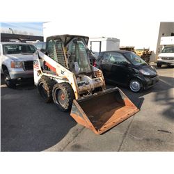 2011 BOBCAT S130 SKIDSTEER, WHITE, DIESEL, SERIAL #A3KY38922, 1,846 HOURS, SOLID TIRES