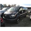 Image 1 : 2016 FORD TRANSIT VAN, BLUE, GAS, AUTOMATIC, VIN#1FMZK1ZM9GKA62875, 51,449KMS, RD,PW,PL,TW,AC, NO