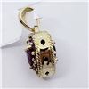 Image 2 : REVERSIBLE HEART SHAPED RUBY AND SAPPHIRE  PENDANT