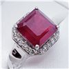 Image 2 : SILVER RUBY WHITE TOPAZ RING