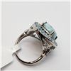 Image 2 : SILVER LARIMAR SAPPHIRE AQUAMARINE RING