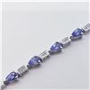 Image 2 : SILVER TANZANITE(3.6CT) SAPPHIRE(0.2CT) BRACELET