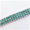 Image 2 : SILVER 120 EMERALD(12CT) BRACELET
