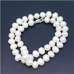 SILVER FRESHWATER PEARL NECKLACE