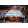 Image 1 : DOUBLE SIZE ANTIQUE WALNUT BED SET (HEADBOARD, FOOTBOARD & RAILS)