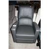 Image 1 : KIDIWAY BLACK LEATHER RECLINER / ROCKER