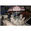 Image 2 : OUTDOOR PATIO SET INCLUDING TABLE WITH UMBRELLA AND 4 CHAIRS