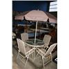 Image 3 : OUTDOOR PATIO SET INCLUDING TABLE WITH UMBRELLA AND 4 CHAIRS
