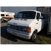 Image 3 : 1992 WHITE DODGE RAM PASSENGER CARGO VAN B250, 360,193 KMS, VIN#2B4HB25Z3N6123214