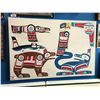 Image 1 : LARGE ABORIGINAL ART ON CANVAS "RAVEN, KILLER WHALE, BEAR, EAGLE, SUN, WOLF" SIGNED BEN HOUSTIE