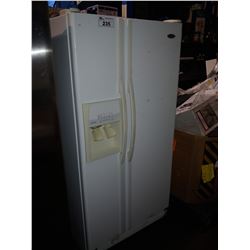 WHITE 33  WHIRLPOOL FRENCH DOOR FRIDGE/FREEZER WITH WATER & ICE