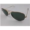Image 2 : PAIR OF AUTHENTIC RAY-BAN METAL FRAME AVIATOR SUNGLASSES (MODEL RB 3025) *CHIPS*