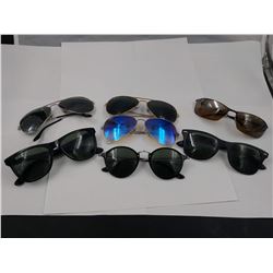 7 PAIRS OF AUTHENTIC RAY-BAN SUNGLASSES