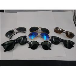 7 PAIRS OF AUTHENTIC RAY-BAN SUNGLASSES