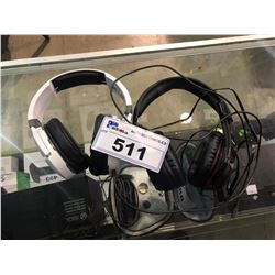 PAIR OF GAMING HEADSETS