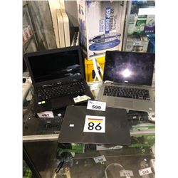 PAIR OF ASUS LAPTOPS AND DELL LAPTOP  *NO HARD DRIVES*