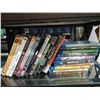 Image 2 : LOT INCLUDING BRAND NEW BLURAY MOVIES, ASSORTED DVDS, BOOKS, BRASS BOOK HOLDER AND MORE