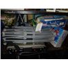 Image 2 : SHELF OF CAMPING GEAR INCLUDING COOLERS, INFLATABLE BOAT, OARS, STOVE AND MORE