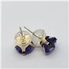 Image 2 : 14K TANZANITE STUD(1.5CT) EARRINGS