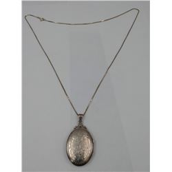 STERLING SILVER LOCKET & NECKLACE