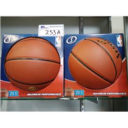 PAIR OF SPALDING OFFICIAL NBA MAXIMUM PERFORMANCE 29.5" BASKETBALLS