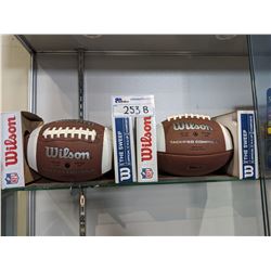 PAIR OF WILSON OFFICIAL NFL COMPOSITE FOOTBALLS