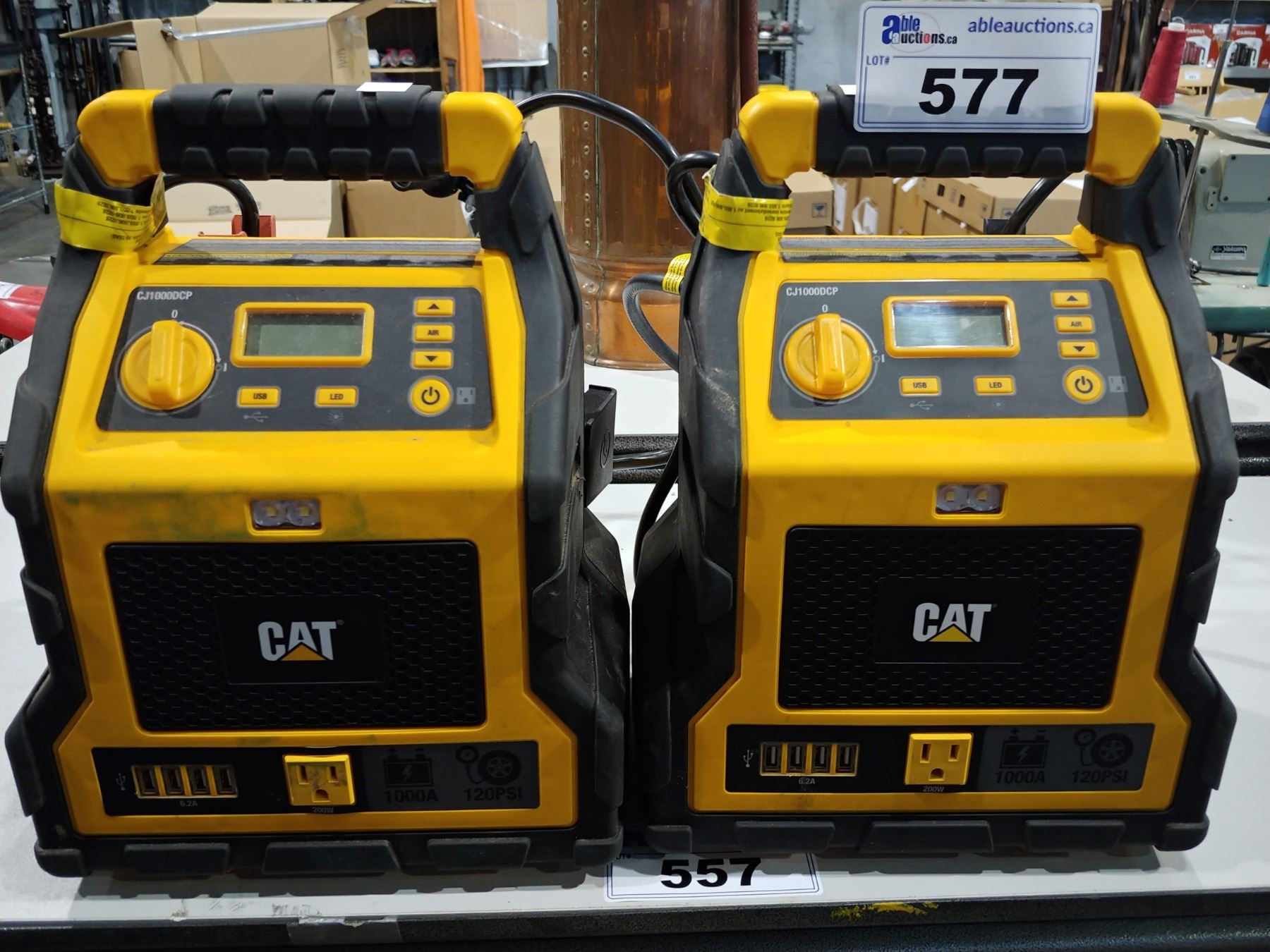 PAIR OF CAT BATTERY CHARGERS