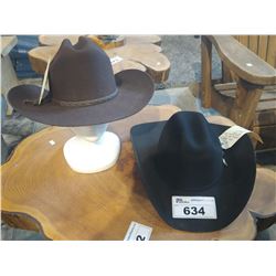 SILVERADO COWBOY HAT, SIZE MEDIUM AND BULLHIDE COWBOY HAT, SIZE 7 5/8