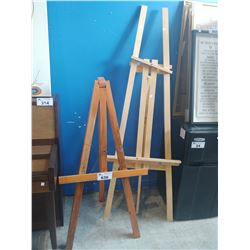 PAIR OF WOOD EASELS