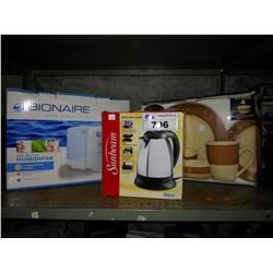 BIONAIRE HUMIDIFIER, KETTLE AND GIBSON DISHWARE