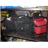 Image 2 : SHELF INCLUDING 2 SPOOLS OF CLIMBING ROPE, TRAVEL PACKS AND BIN OF CONTENTS