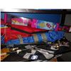 Image 2 : SHELF OF CAMPING GEAR INCLUDING COLEMAN COOLER, FISHING POLES, KITE AND MORE