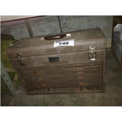 METAL TOOL BOX WITH CONTENTS