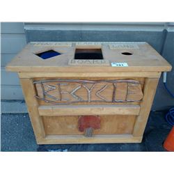 3 SECTION WOOD RECYCLING BIN