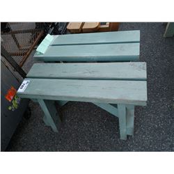 PAIR OF WOOD BENCHES