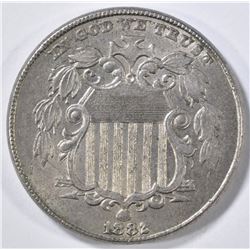 1882 SHIELD NICKEL CH AU