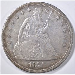 1871 SEATED LIBERTY DOLLAR XF