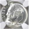 Image 2 : 1947-D ROOSEVELT DIME, NGC MS-66 FT