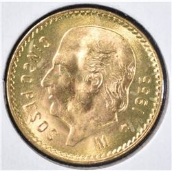 1955 MEXICO 5 PESO GOLD